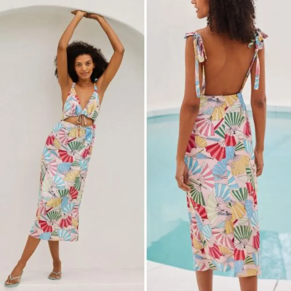 NWT Anthropologie x Lobo Rosa Mariana Cutout Midi Dress | XS - Picture 1 of 5